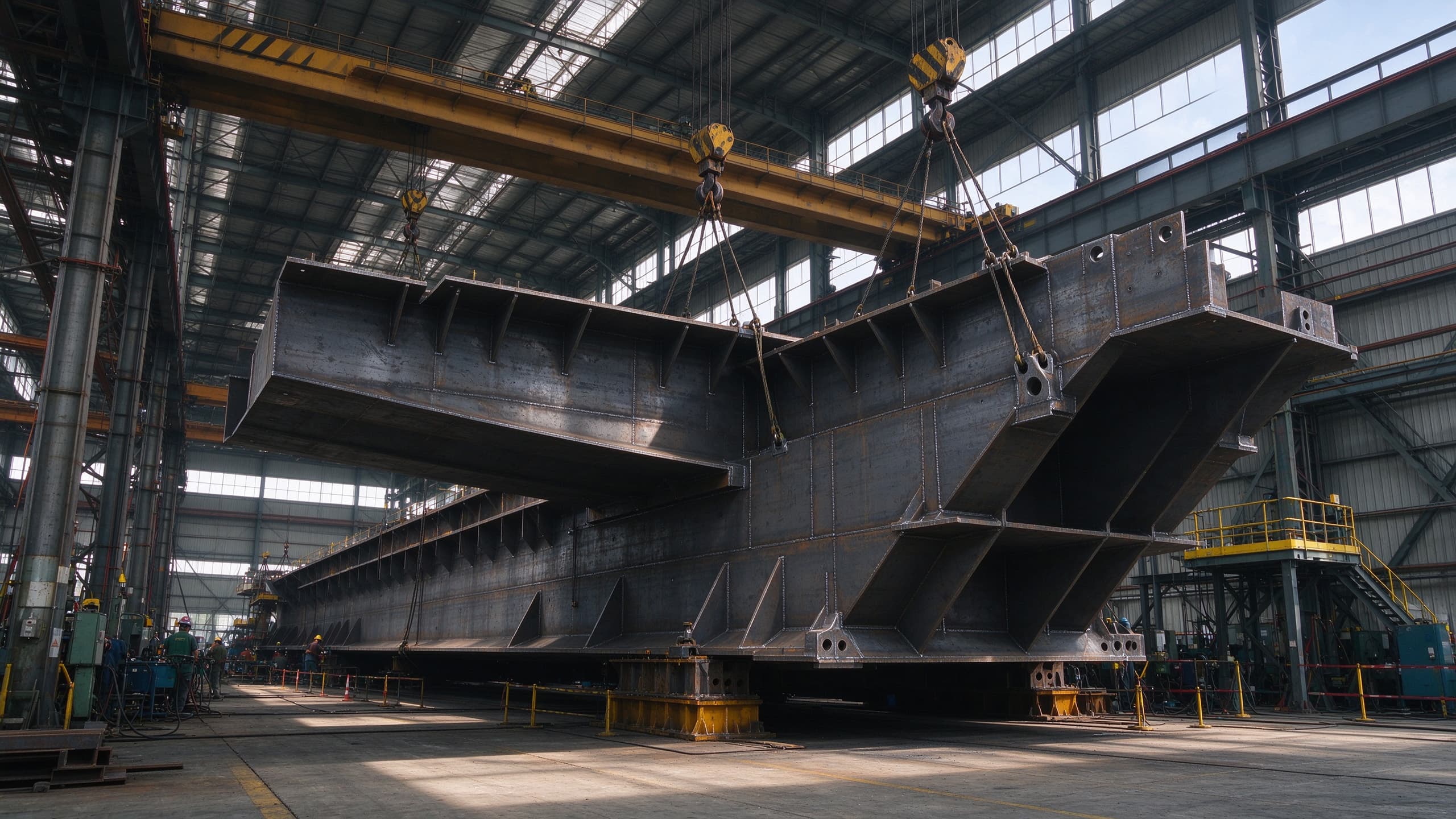OEM steel fabrication factory producing custom welded steel parts