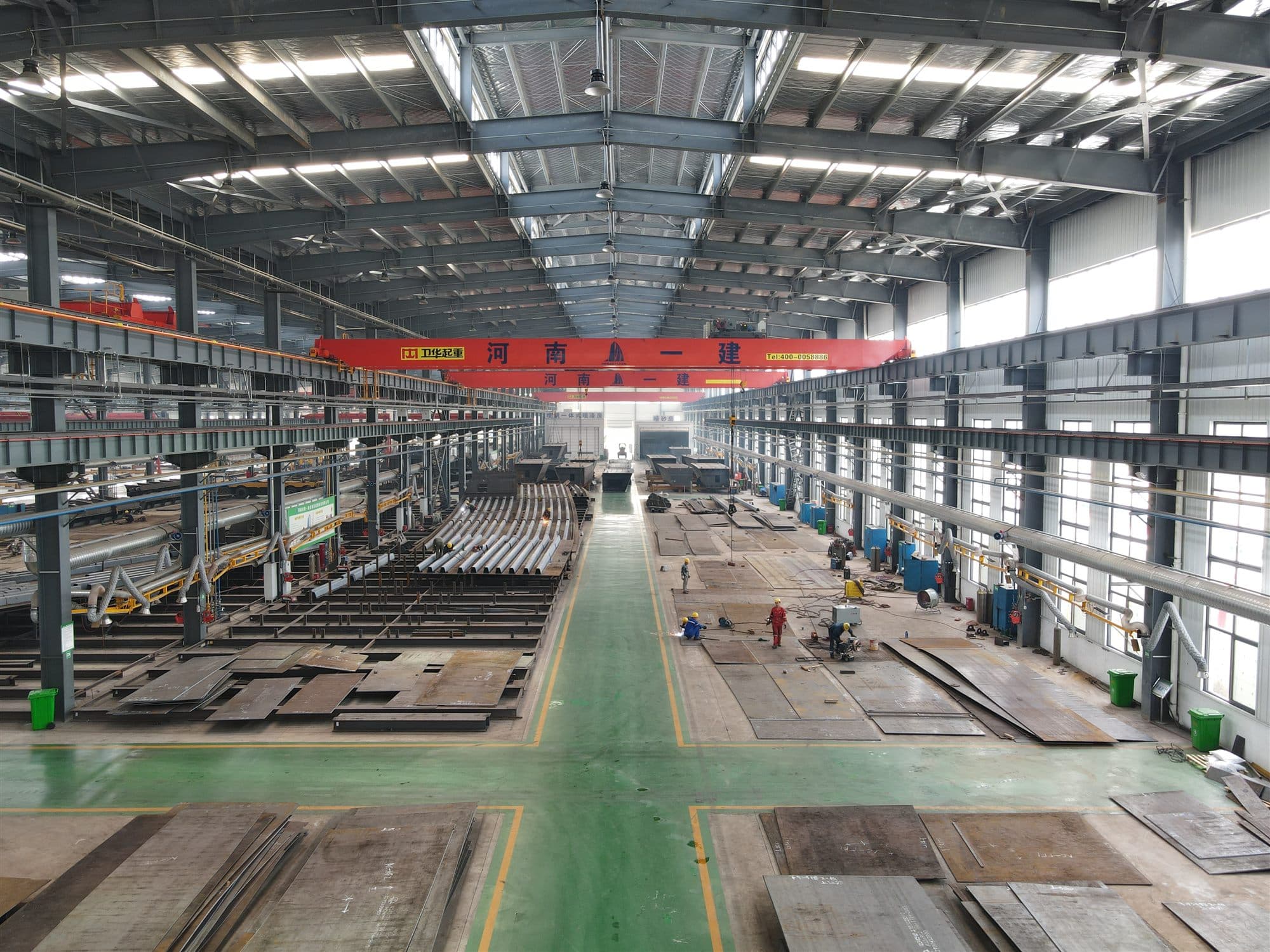 Structural steel production line at HFCG Building Tech